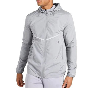 Veste coupe-vent à capuche en toile de nylon 100 % polyester, style streetwear, couleur unie, pour homme, prix d'usine - Product Image 3