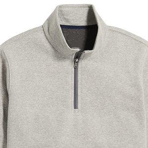 OEM Custom Drop Shoulder Lightweight Blank Garment Dyed 3D Pattern Oversized Pullover Half <b>Zip</b> Sweatshirt <b>Jumper</b> for Men - Product Image 2