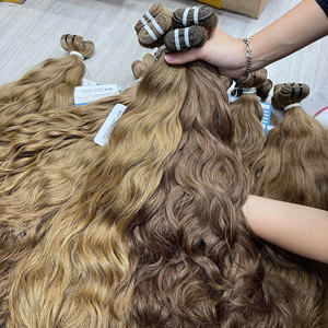 Extensions de cheveux humains naturels vietnamiens de luxe, ondulés, double trame, épais, couleurs tendance de Noël - Product Image 5