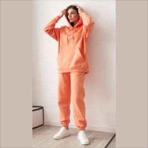 Chándales Holgados de Felpa Francesa para Mujer, de Primera Calidad, con Capucha, Personalizables con Logotipo Bordado, Estilo Casual para Uso Diario - Product Image 2