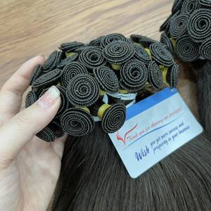 Prix de gros trame naturelle droite liée à la main vierge 100% Vietnam extensions de cheveux humains Remy Hair - Product Image 4