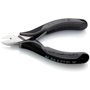 Cisailles électroniques latérales KNIPEX 115 mm de longueur, forme à 2 biseaux, sans polissage miroir, pour papier - Product Image 4