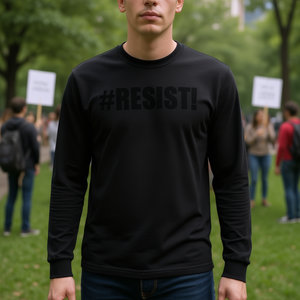 Camiseta de manga larga premium Resist Political Slogan Power - Product Image 3