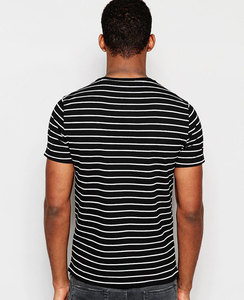 T-shirt streetwear col rond en coton épais de qualité supérieure pour homme, coupe ample, personnalisable avec logo OEM/ODM, faible MOQ - Product Image 2