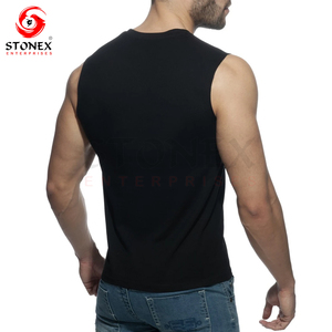 OEM Men's Cotton Tank Top Quick Dry Gym Fitness <b>Singlet</b> Workout Muscle Bodybuilding Top Custom Print Stringer Workout <b>Running</b> - Product Image 3