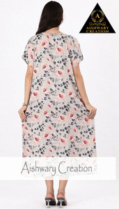 Trendy Cotton Fabric Casual Wear <b>Dress</b> Women Stylish Print Front Button Design Home Outdoor Outfit Bulk Supplier - Product Image 4