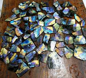 Losa de labradorita púrpura, rebanada de cristal Flash de espectro completo, cristal curativo Natural de Madagascar, lote de piedras preciosas sueltas - Product Image 4