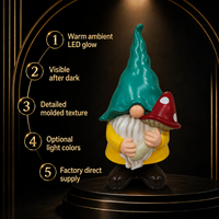 Sculpture de Tomte Lumineuse Personnalisée, Décoration Creuse pour Jardin, Production OEM, Affichage Saisonnier, Exportateur