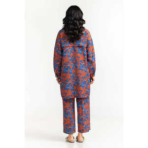 Conjunto de 2 Piezas Casual para Club, Modelo IPST-44509, Satinado, Poliéster Cambray Estampado, Shorts para Primavera/Verano, Talla 3XL - Product Image 4