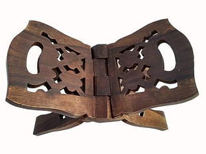 Elégant porte-coran en bois fabriqué à la main support de livre pliant pour la maison et la mosquée Rehal durable pour livre saint islamique par tradebit - Product Image 3