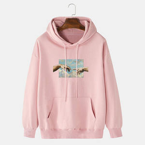 Wholesale Custom Logo <b>Mens</b> <b>Pink</b> Fashion Long Sleeve Thermal Blank Pullover Cotton <b>Hoodie</b> Quantity Printed <b>Hoodie</b> <b>Men</b> - Product Image 2