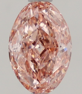 เพชรรูปวงรี1.29 CT แฟนซีปลูกในห้องปฏิบัติการสีชมพูสดใสเพชร VVS1 - Product Image 1