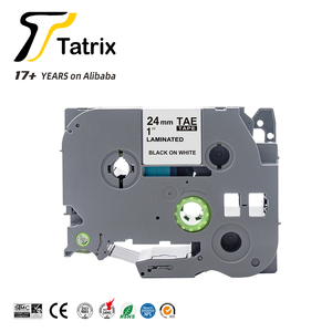 Cartouche de ruban adhésif laminé compatible Tatrix TZ251 TZe251 TZ-251 TZe-251 24 mm noir sur blanc pour <span class=keywords><strong>Brother</strong></span> <span class=keywords><strong>P</strong></span> <span class=keywords><strong>Touch</strong></span> PT-2100 - Product Image 2