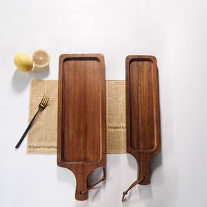 Vente en gros de plateau de présentation à sushi en bois plateau de service à fruits et aliments en bois naturel ensemble de vaisselle de service - Product Image 2