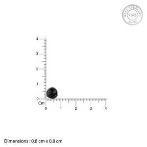 Black Rhodium Stainless Steel <b>Charm</b> <b>Earrings</b> with Sapphire Black Mighty <b>Hoop</b> Design <b>for</b> Him Wedding Occasions - Product Image 5