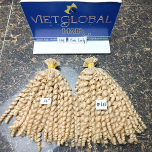 ผมต่อปลายแหลมพิกซี่ผมหยิก K คุณภาพระดับพรีเมียมผมปลอมทำจากผมคนกัมพูชาฟอกสีผมสองชั้นสินค้าใหม่ - Product Image 3