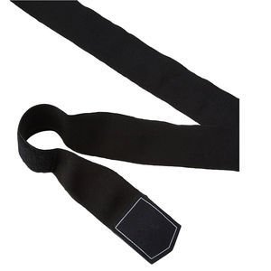 สายรัดข้อมือหนักรองรับหนังนิ่มและไนลอนผ้าฝ้ายยกตะขอมัดสำหรับยกน้ำหนัก - Product Image 4