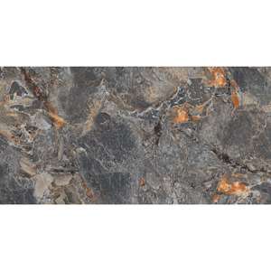 Orientbell Vitrified (GVT) 600X1200 DR Super Gloss Breccia Blue Glossy Finish <b>Large</b> Tiles Big Wall Floor Porcelain Tiles - Product Image 2