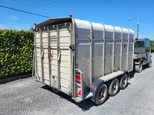 Remolque para Ganado de 12 pies x 6 pies con Eje Triple, Remolque Agrícola de 16 pies con Carga Útil Máxima, Remolque Completo, Precio de Fábrica, Alta Calidad, Nuevo, en Venta - Product Image 5