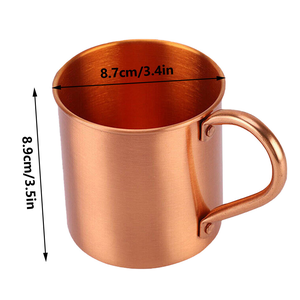 Taza de cobre Moscow Mule Taza de jugo de cobre martillado Fácil agarre Múltiples bebidas Propósito Proveedor al por mayor - Product Image 6