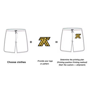 <b>Men's</b> 2-in-1 Gym <b>Shorts</b> Custom Logo Polyester Breathable <b>5</b> <b>Inch</b> <b>Inseam</b> Double Layer with Rash Guard Mesh Design - Product Image 2