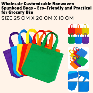 Bolsas Spunbond no tejidas personalizables al por mayor, ecológicas y prácticas para uso en comestibles - Product Image 1