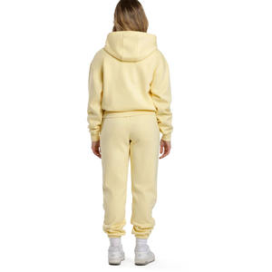 Chándales de mujer con logotipos personalizados Conjunto de dos piezas Entrenamiento Fitness Gym Jogger 100% Chándales de algodón para mujer - Product Image 2