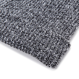 Ustom tricot à revers acrylique Slouchy Beanie Streetwear privé tissé étiquette Logo bonnets pêcheur crâne chapeaux casquette d'hiver - Product Image 5