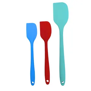 Silicone Spatulas Heat Resistant Non-Stick Flexible Rubber With Solid Stainless Steel Kitchen Essential