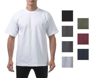 Venta al por Mayor de Camisetas Personalizadas de Alta Calidad para Hombre, 100% Algodón, Tejido de Punto, Cuello Redondo, Manga Corta, Corte Regular, Lisas para Imprimir - Product Image 1