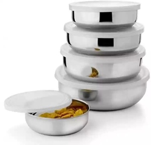 Stainless Steel Bowl Lid Kitchen Home Hotel Restaurants Hot Selling Eco-Friendly Modern Luxury Air Tight Fresh Keeping <b>Container</b> - Product Image 3