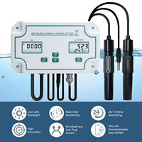 Contrôleur intelligent WiFi de pH/EC/température avec alarme par application, moniteur de qualité de l'eau en ligne à distance pour aquaculture, hydroponie, piscine