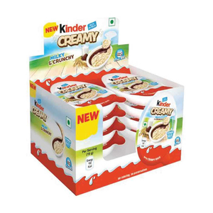 Wholesale Kinder Creamy <b>Milk</b> And Crunchy 24x19g 456g <b>Box</b> With Built In Spoon On Back For Easy Consumption Global Export - Product Image 4