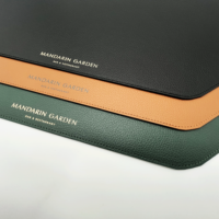 Kustom Warna Pantone disesuaikan tatakan kulit regenerasi tatakan Digital dicetak Restoran Aksesori promosi untuk Perhotelan