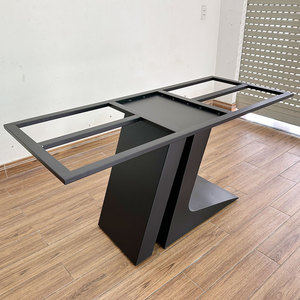 โต๊ะรับประทานอาหารทรงสี่เหลี่ยมมินิมอล 140/160x80 ซม. ท็อปไม้อัดและขาเหล็ก ประกอบสำเร็จและขยายได้ โต๊ะครัว BA68106 - Product Image 6