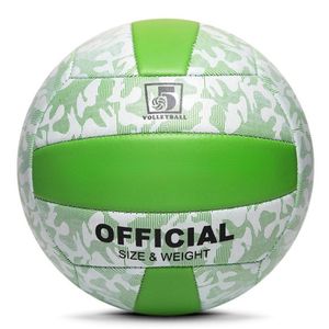 Pallone da pallavolo leggero in PVC verde per bambini scuola per principianti allenamento personalizzato stampato durevole Souvenir palla da pallavolo - Product Image 1