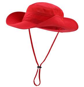 Chapeau seau avec logo brodé personnalisé pour hommes et femmes Chapeau de pêcheur de couleur unie Chapeaux de protection solaire - Product Image 3