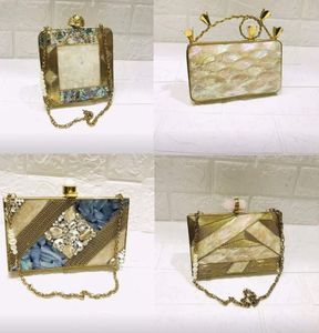 Bolso de mano de latón hecho a mano de calidad premium con patrón de mosaico de madreperla, bolso de hombro para mujer, bolsos de novia, diseño personalizado - Product Image 6
