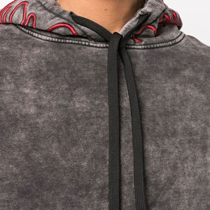 Sudadera con Capucha de Invierno para Hombre, con Logotipo Personalizado, Lavado Ácido, Poliéster/Algodón, Corte Regular, Color Sólido, Teñido, Bordado, Forro Polar, Antiencogimiento - Product Image 4