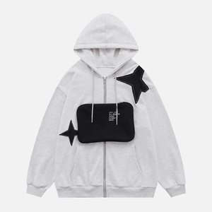 Sudadera con capucha de manga larga personalizable para hombre Hip Hop moda occidental suéter de dibujos animados impresión en relieve 3D poliéster/algodón ODM - Product Image 4