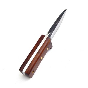 Cuchillo de Hoja Fija de Acero 12c27 de 6 Pulgadas, Estilo Nórdico, Forjado a Mano, Grado Industrial, Mango de Madera, Funda Vertical de Cuero, Cuchillo de Camping OEM - Product Image 2