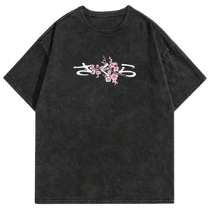 Vintage Washed Black <b>Dragon</b> Graphic T-<b>Shirt</b> Short Sleeve Crew Neck Japanese Style Casual Streetwear 100% Cotton 280 Grams - Product Image 1