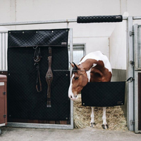 Rideau de box pour chevaux sur mesure, imperméable, résistant aux UV, avec moustiquaire intégrée, séparateur de box pour chevaux