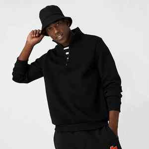 OEM personalizado de alta calidad de la sudadera de gran tamaño de algodón de lana media cremallera Sudadera con capucha para los hombres - Product Image 3