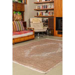 Tapis moderne beige Netline Home Depot MD002, fibres synthétiques durables, non-muants, facile à nettoyer, pour chambre à coucher, bureau - Product Image 2
