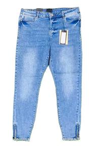 Offre Spéciale femmes de haute qualité Denim Jeans pantalon respirant maigre tenue décontracté grande taille taille moyenne lavé techniques en gros - Product Image 4