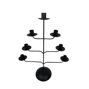 Portavelas de hierro con patrón de desplazamiento único con brazos hechos a mano para una hermosa iluminación romántica en interiores vintage - Product Image 2