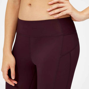 Logotipo personalizado de alta elasticidad transpirable Spandex/poliéster Leggings de Yoga de longitud completa Cintura elástica Opciones multi-GSM Diseño simple - Product Image 4