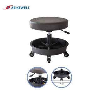 Height adjustable rolling <b>ergonomic</b> detailing <b>stool</b> - Product Image 1