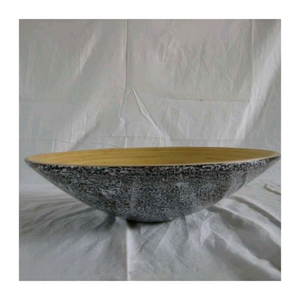 Handmade <b>Bamboo</b> <b>Bowl</b> with Smooth Surface Natural Wood Pattern Durable for Snacks Dining Kitchen Decor or Gift Tableware - Product Image 3